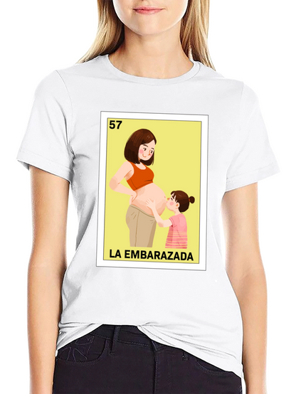 Embarazada T-Shirt - Cute Cartoon Graphic Tee