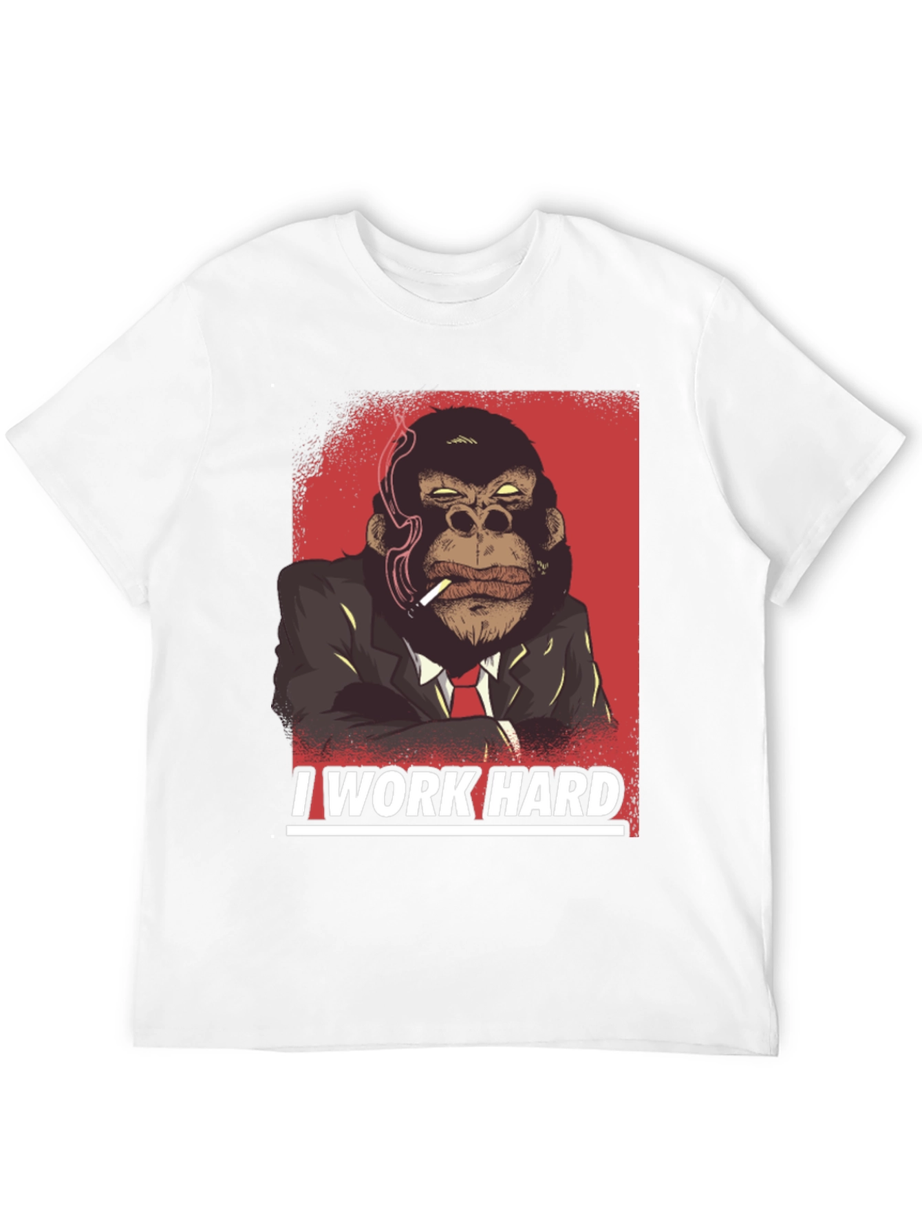 I Work Hard Gorilla Graphic T-Shirt