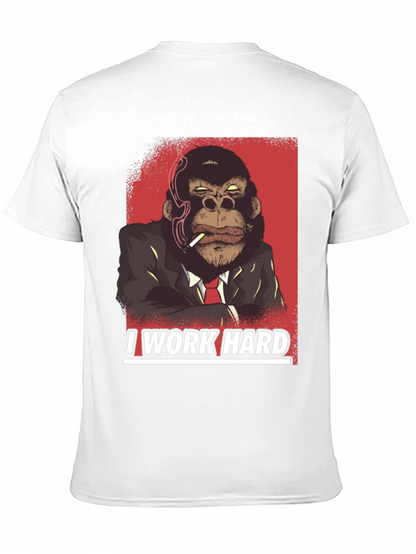 I Work Hard Gorilla Graphic T-Shirt