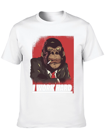 I Work Hard Gorilla Graphic T-Shirt