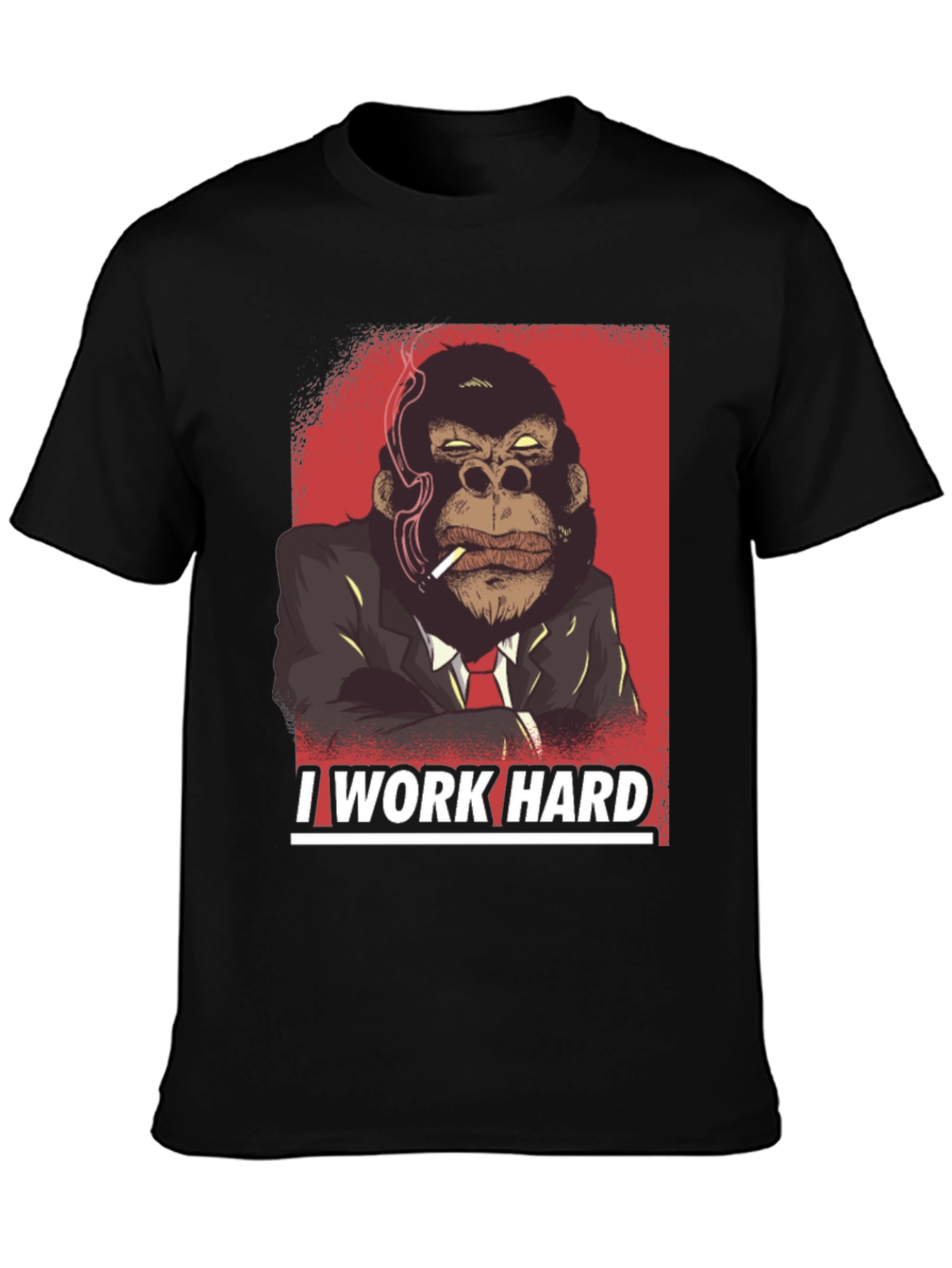 I Work Hard Gorilla Graphic T-Shirt