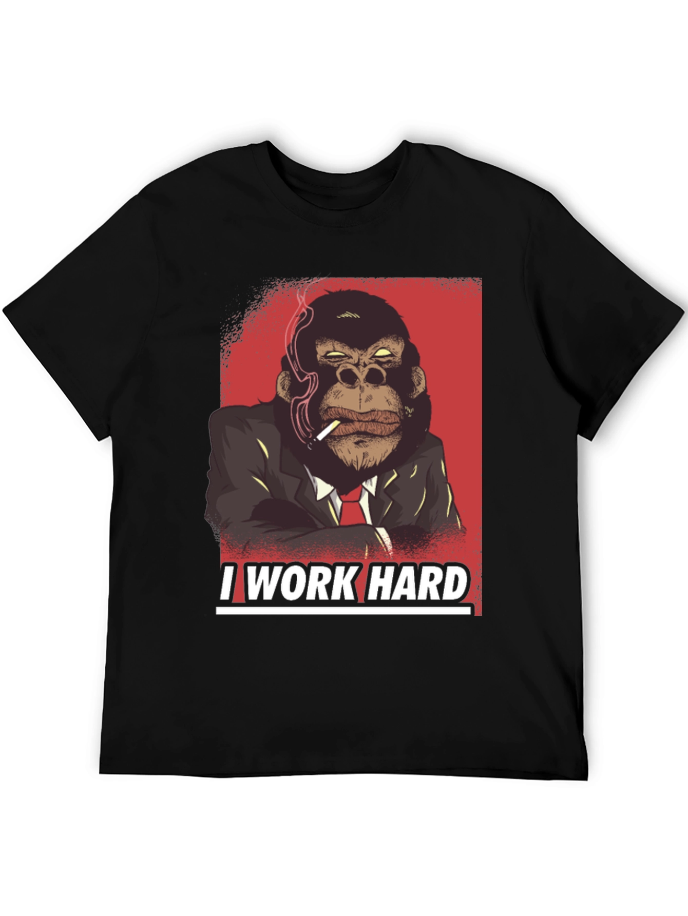 I Work Hard Gorilla Graphic T-Shirt