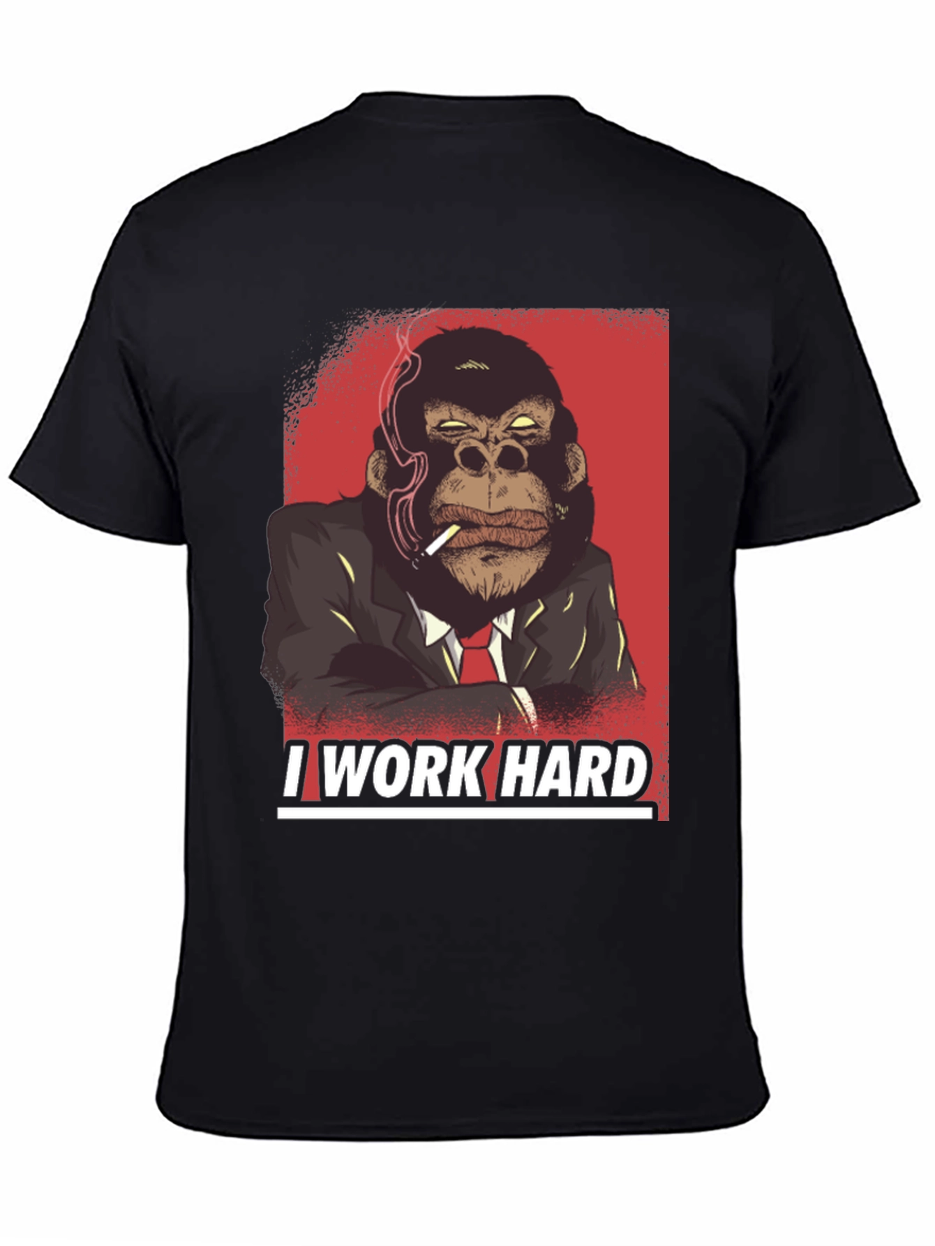 I Work Hard Gorilla Graphic T-Shirt