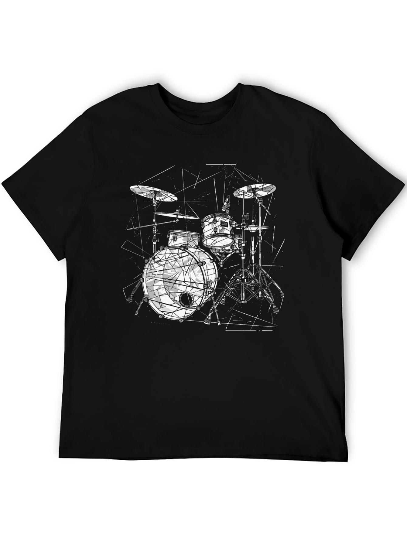 Drum Kit Graphic Tee - Black