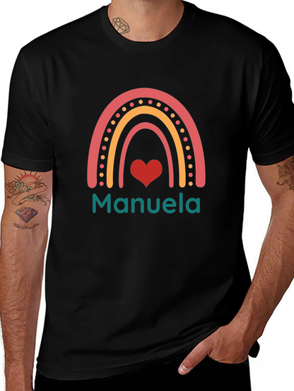 Manuela Rainbow Heart Graphic Tee - Unisex