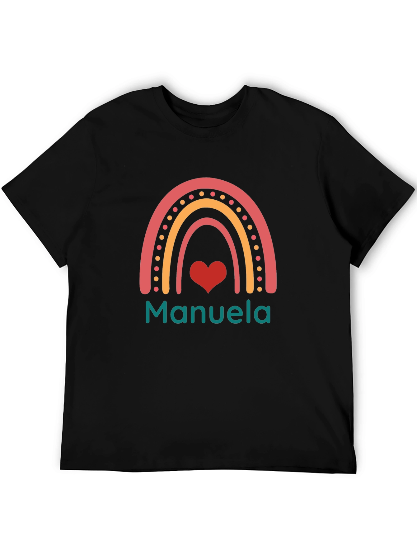 Manuela Rainbow Heart Graphic Tee - Unisex