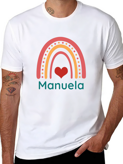 Manuela Rainbow Heart Graphic Tee - Unisex