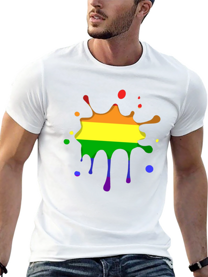 Pride Rainbow Splatter Black T-Shirt