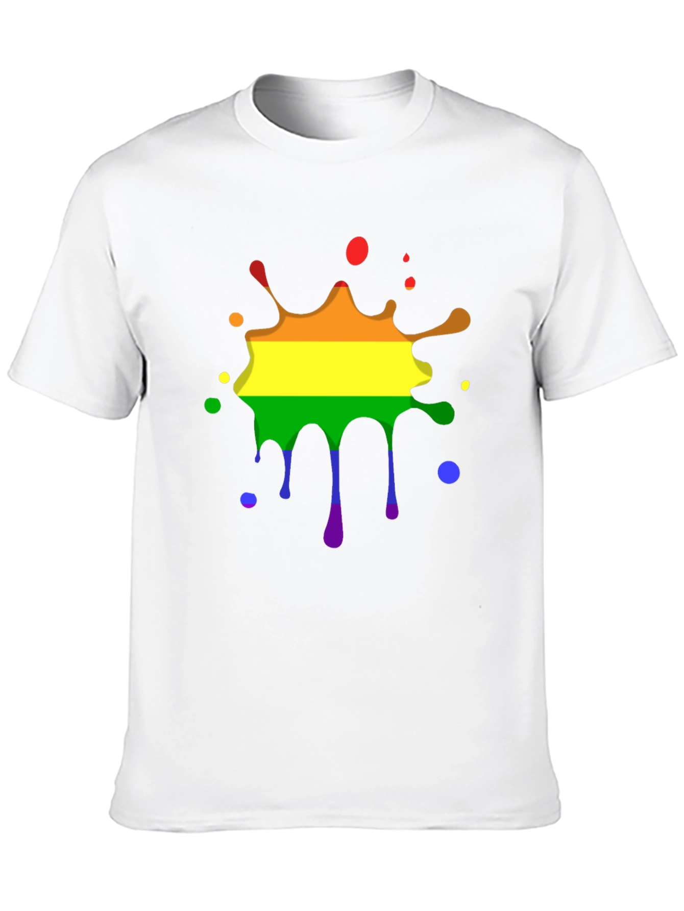 Pride Rainbow Splatter Black T-Shirt