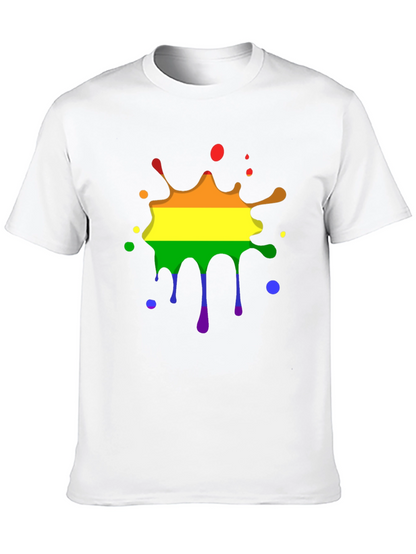 Pride Rainbow Splatter Black T-Shirt