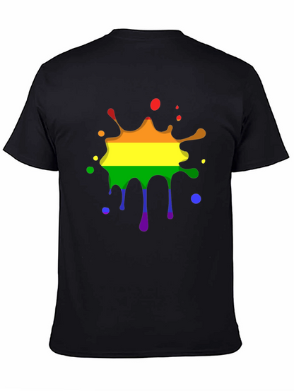 Pride Rainbow Splatter Black T-Shirt