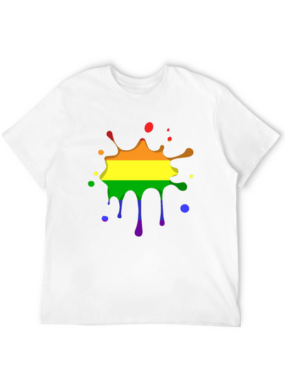 Pride Rainbow Splatter Black T-Shirt