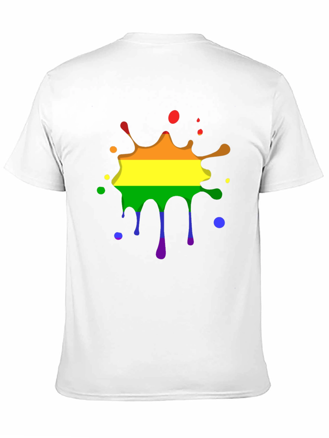 Pride Rainbow Splatter Black T-Shirt