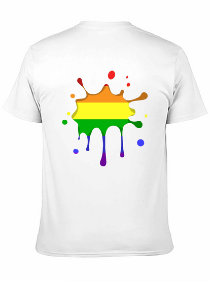 Pride Rainbow Splatter Black T-Shirt