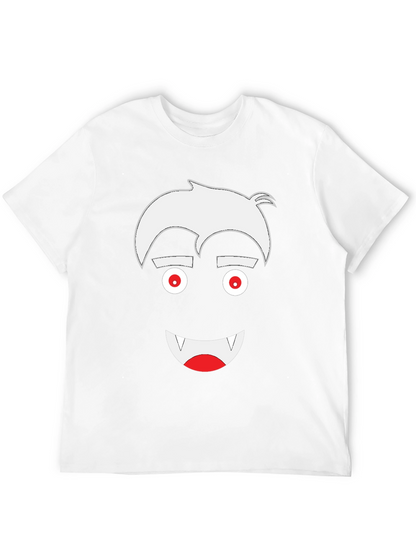 Vampire Cartoon Graphic Tee - Mens Black T-Shirt