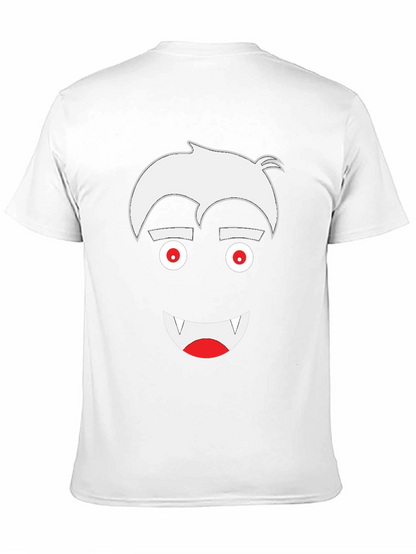 Vampire Cartoon Graphic Tee - Mens Black T-Shirt