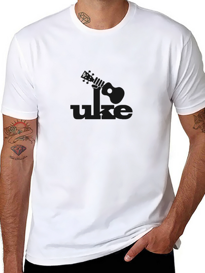 Uke Graphic Tee - Black Casual Ukulele Shirt