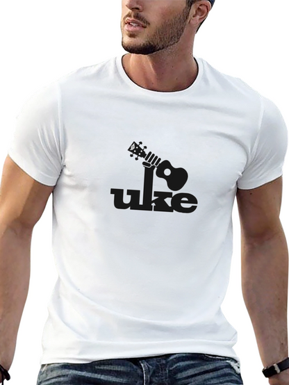 Uke Graphic Tee - Black Casual Ukulele Shirt