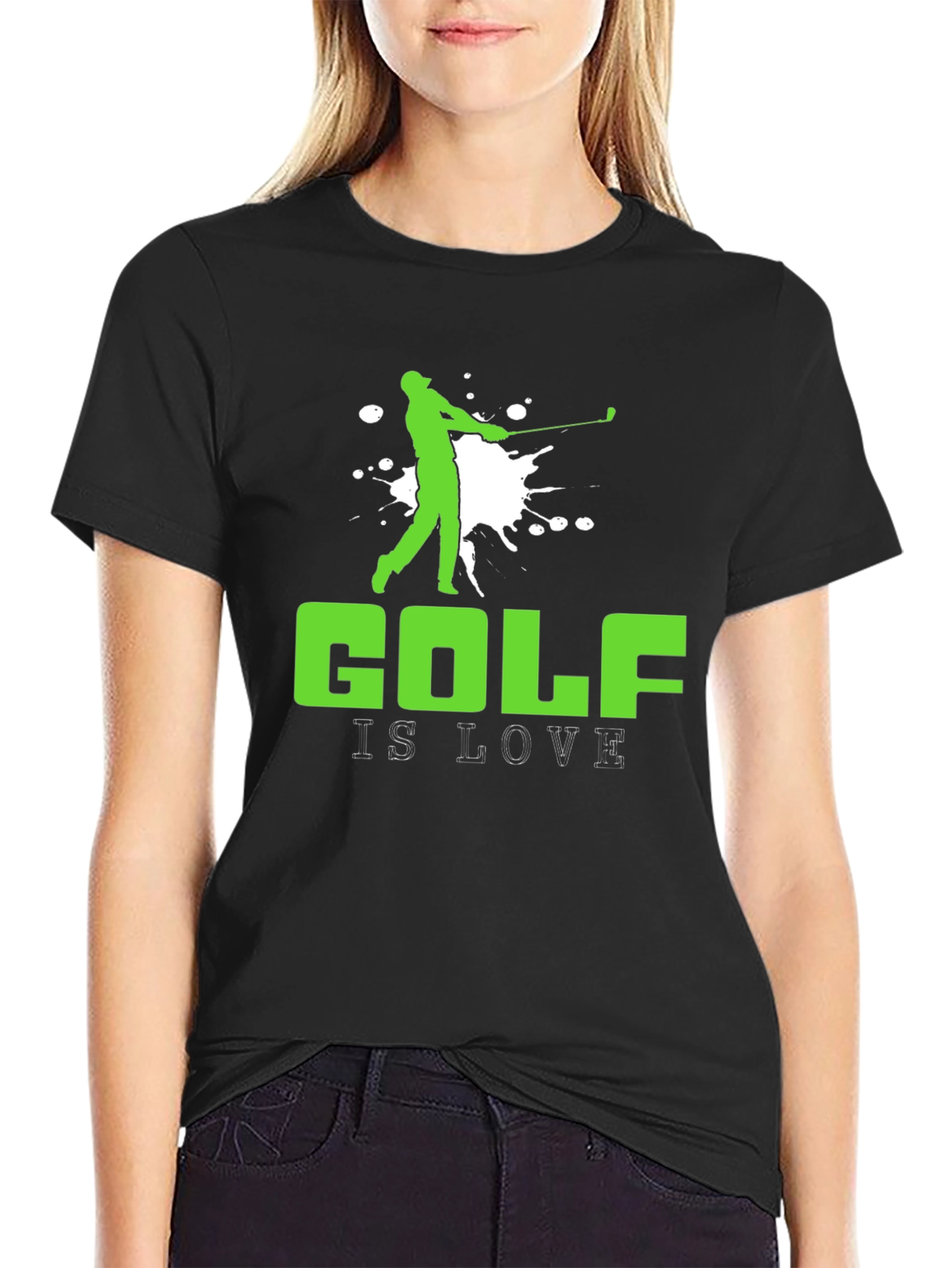 Golf is Love T-Shirt - Golfer Silhouette