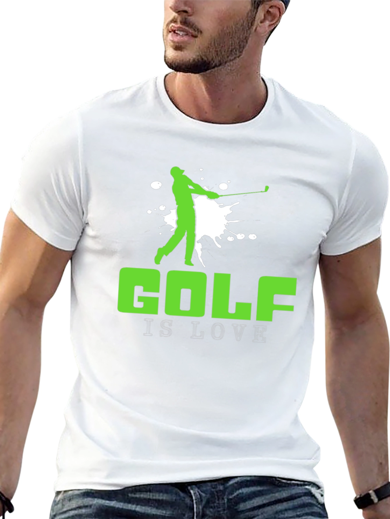 Golf is Love T-Shirt - Golfer Silhouette