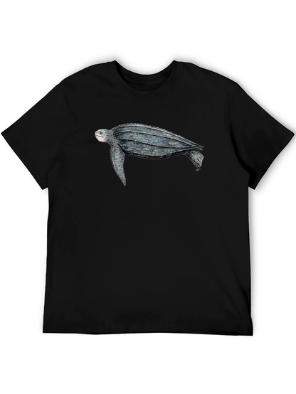 Sea Turtle Graphic Tee - Black Cotton T-Shirt