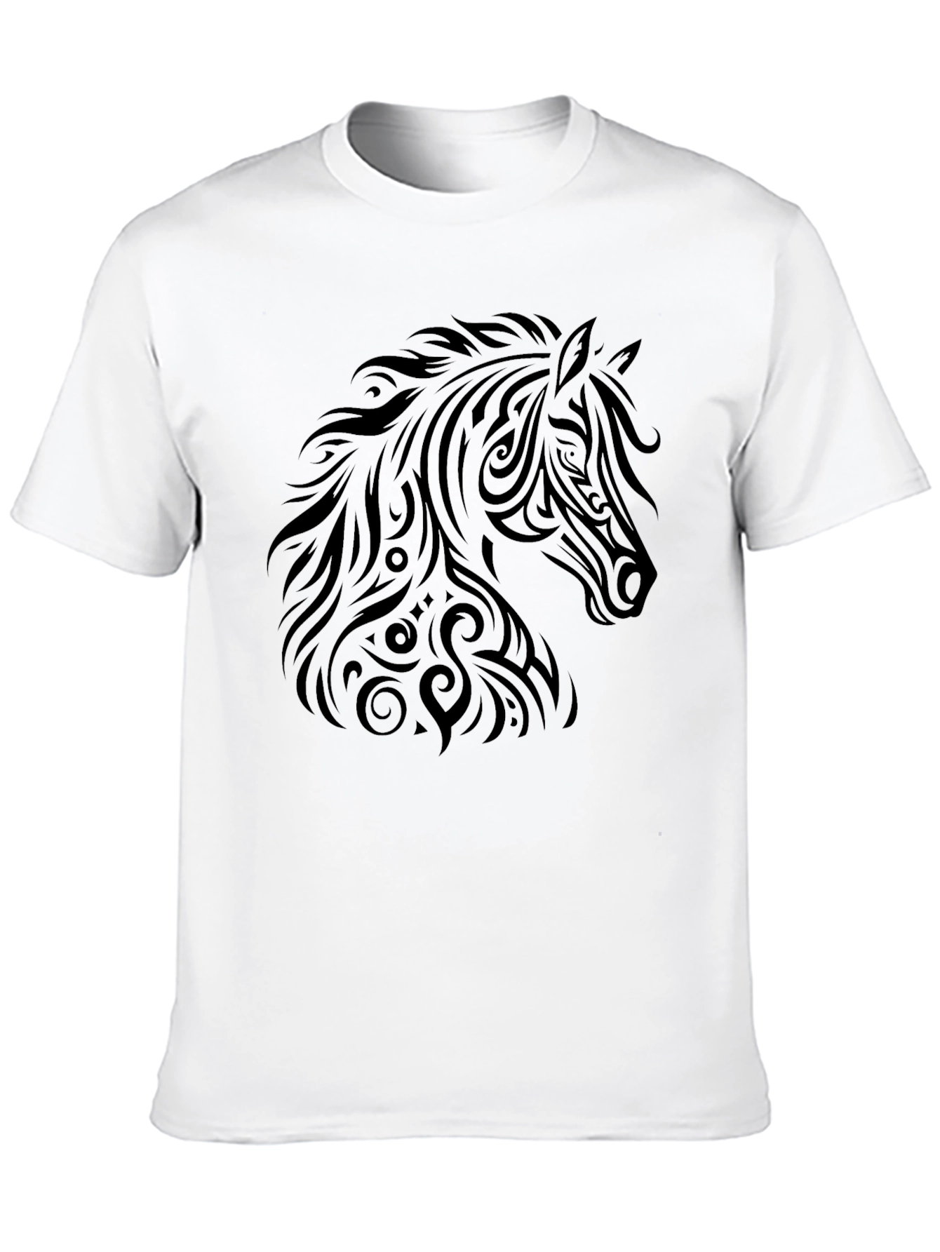 Tribal Horse Graphic Tee - Black