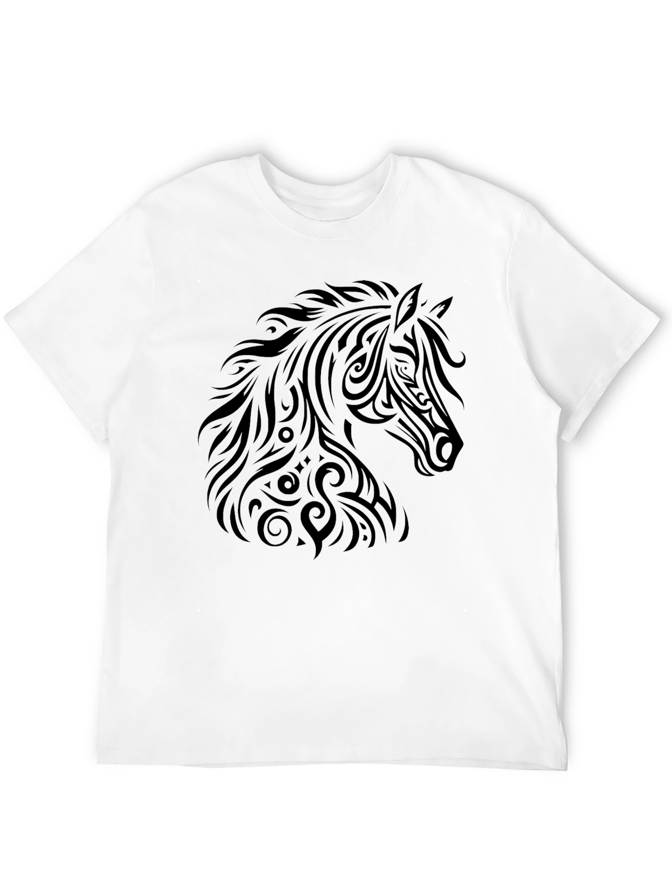 Tribal Horse Graphic Tee - Black