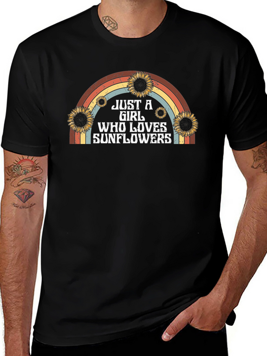 Sunflower Lover Rainbow Graphic Tee