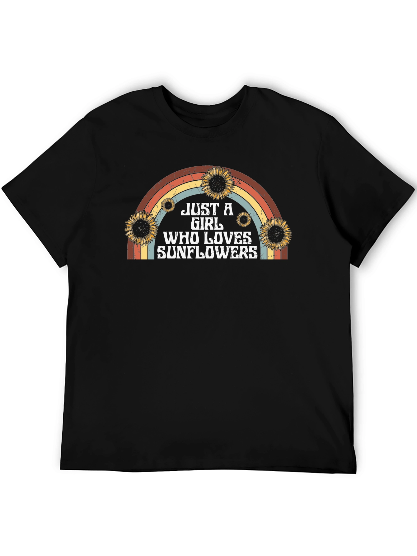 Sunflower Lover Rainbow Graphic Tee