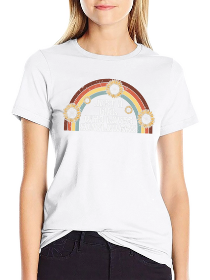 Sunflower Lover Rainbow Graphic Tee