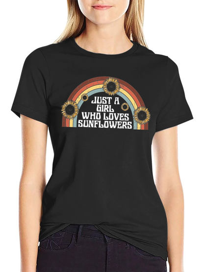 Sunflower Lover Rainbow Graphic Tee