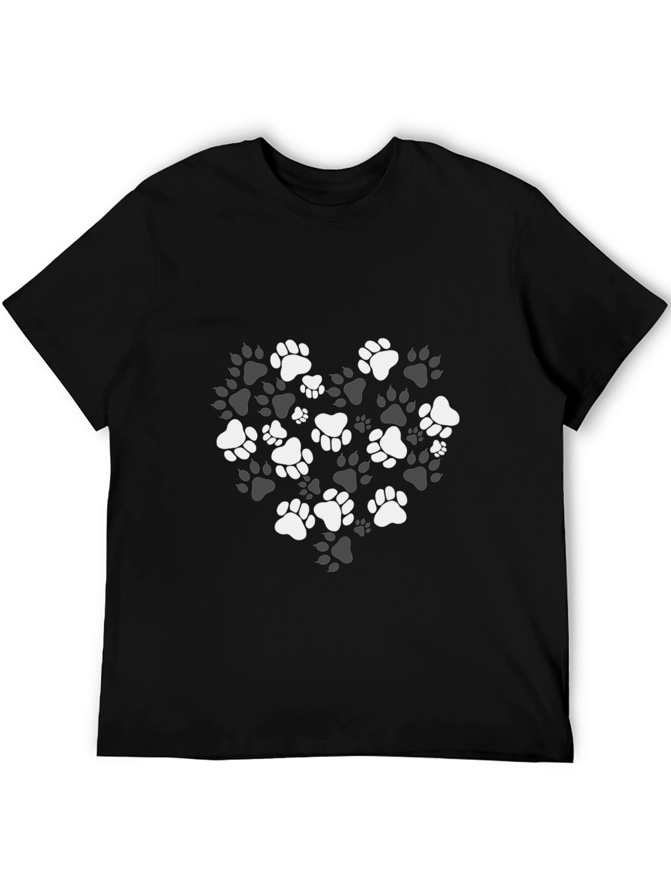 Paw Print Heart T-Shirt - Stylish Dog Lover Tee
