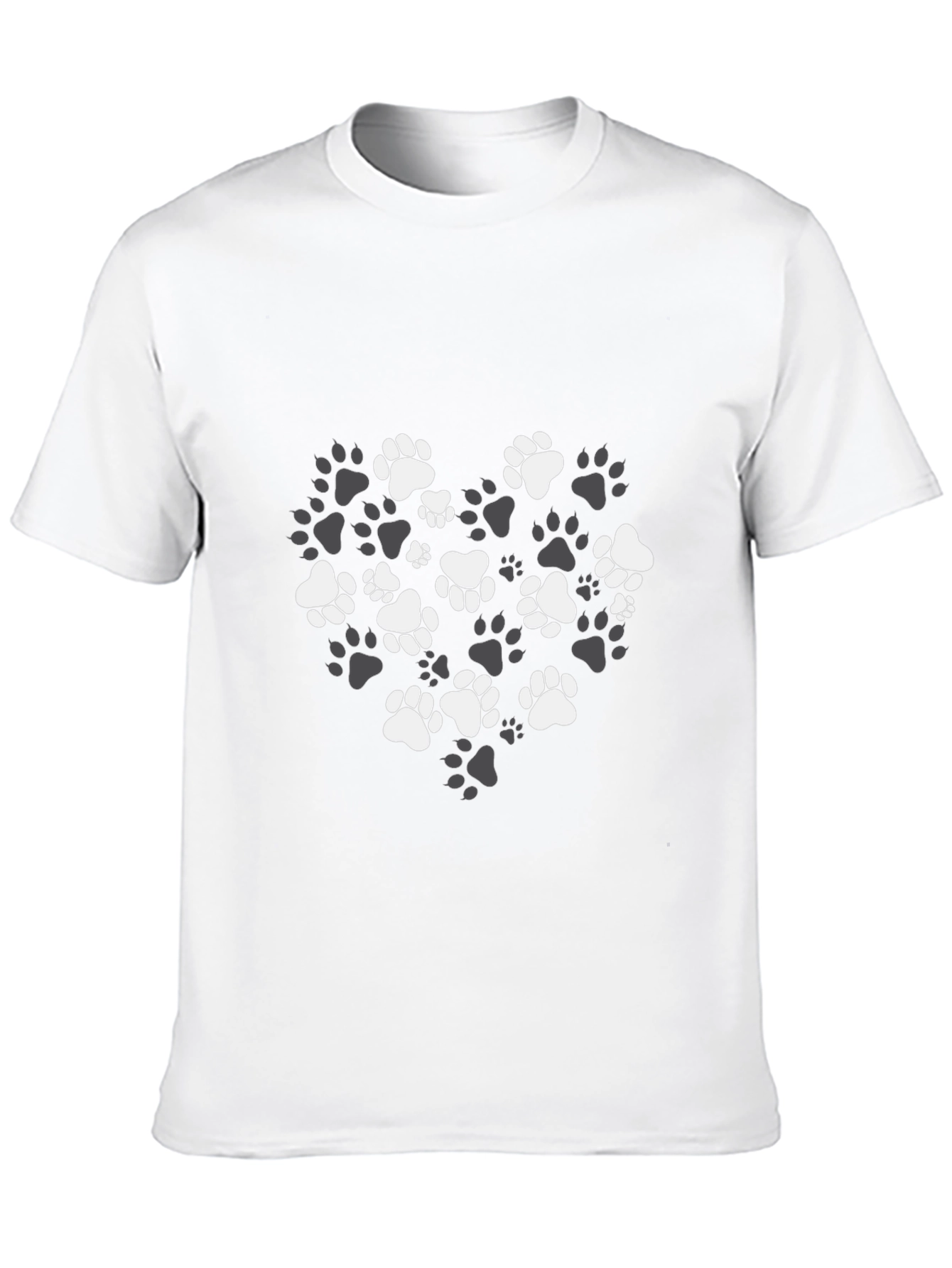 Paw Print Heart T-Shirt - Stylish Dog Lover Tee