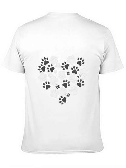 Paw Print Heart T-Shirt - Stylish Dog Lover Tee