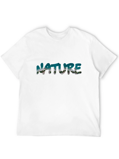 Nature Print Black T-Shirt