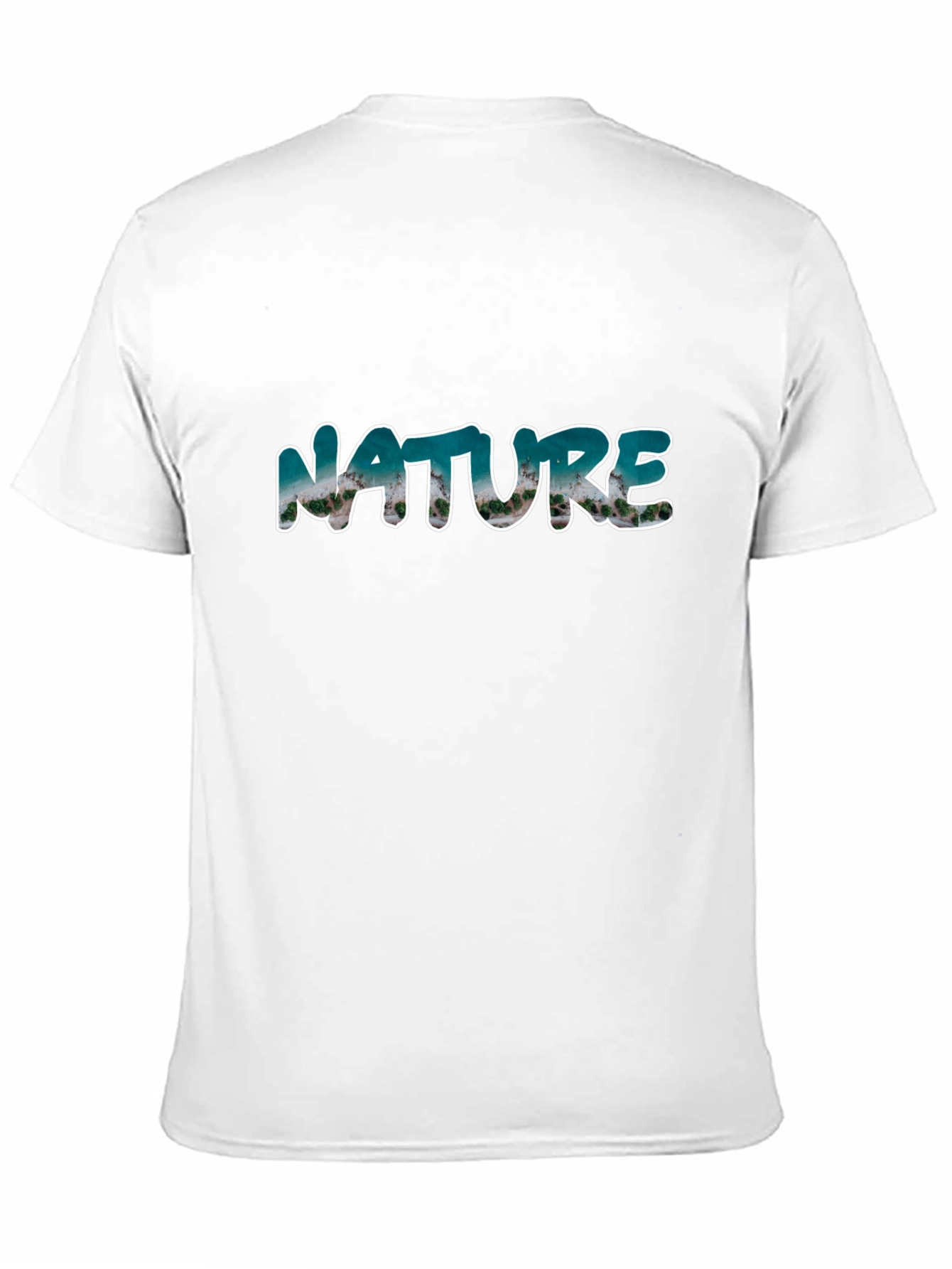 Nature Print Black T-Shirt