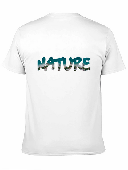 Nature Print Black T-Shirt