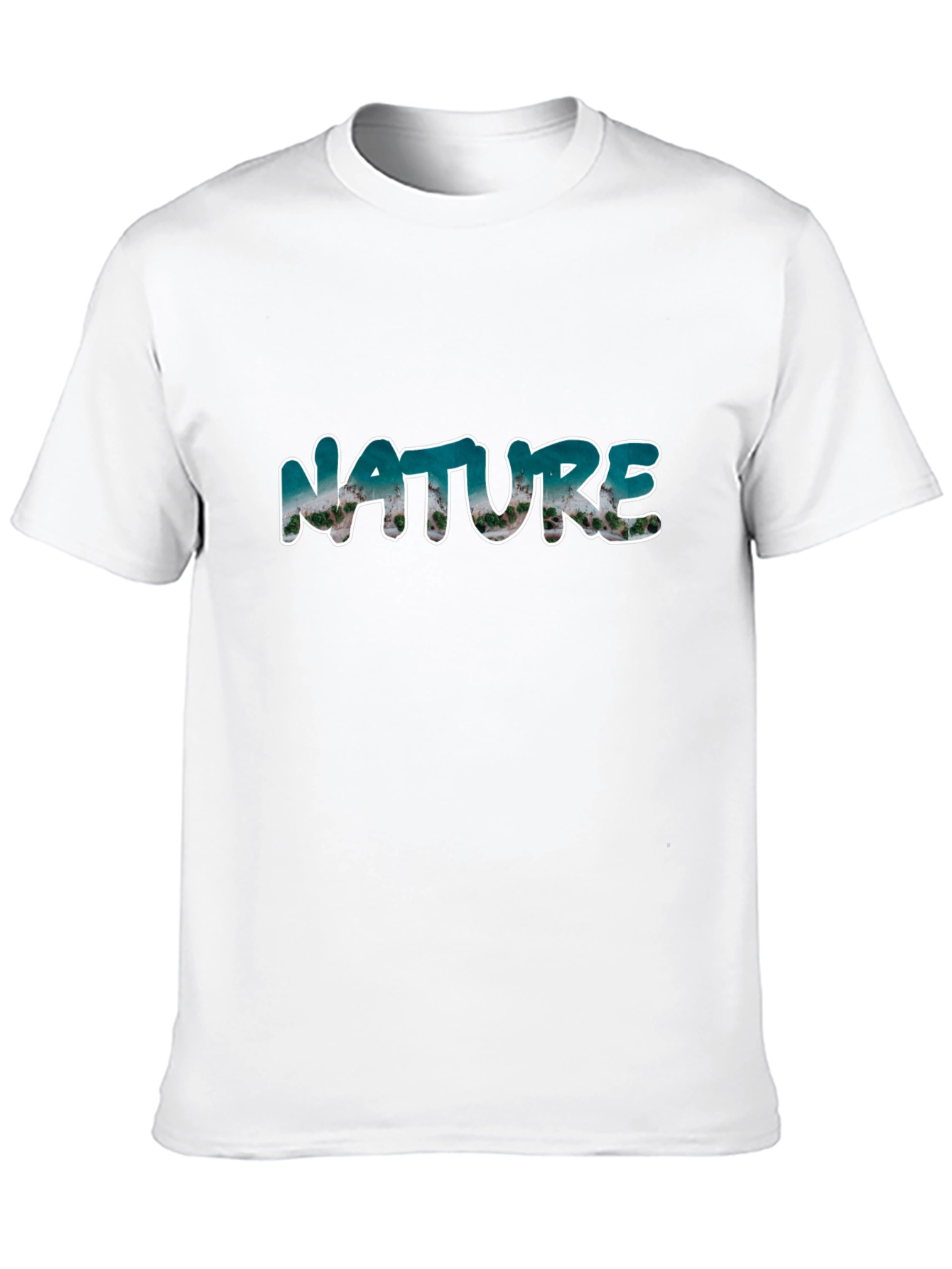 Nature Print Black T-Shirt