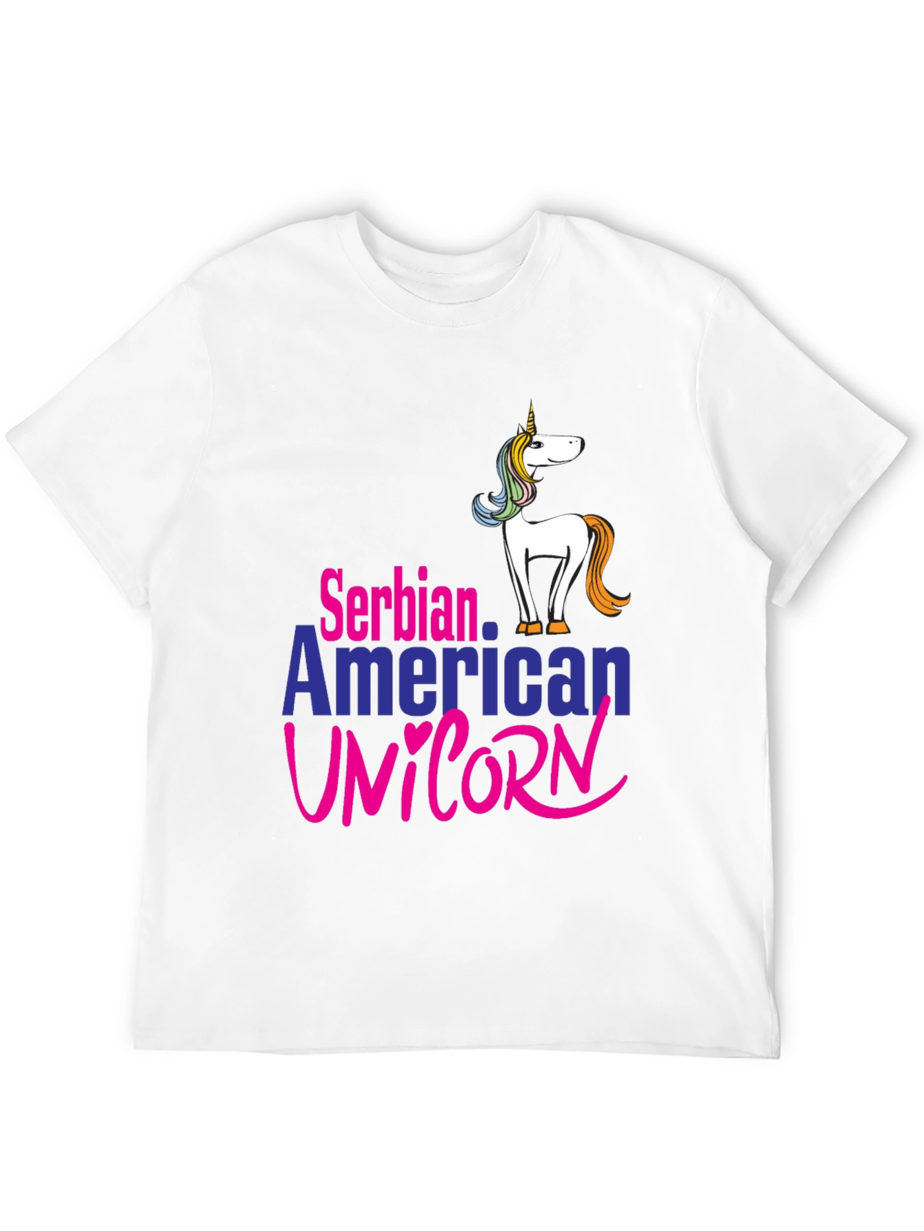 Serbian American Unicorn T-Shirt