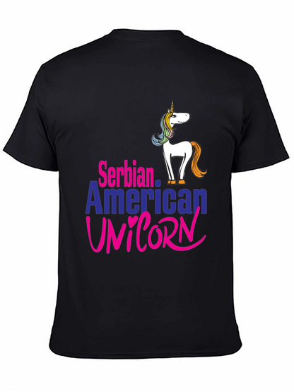 Serbian American Unicorn T-Shirt