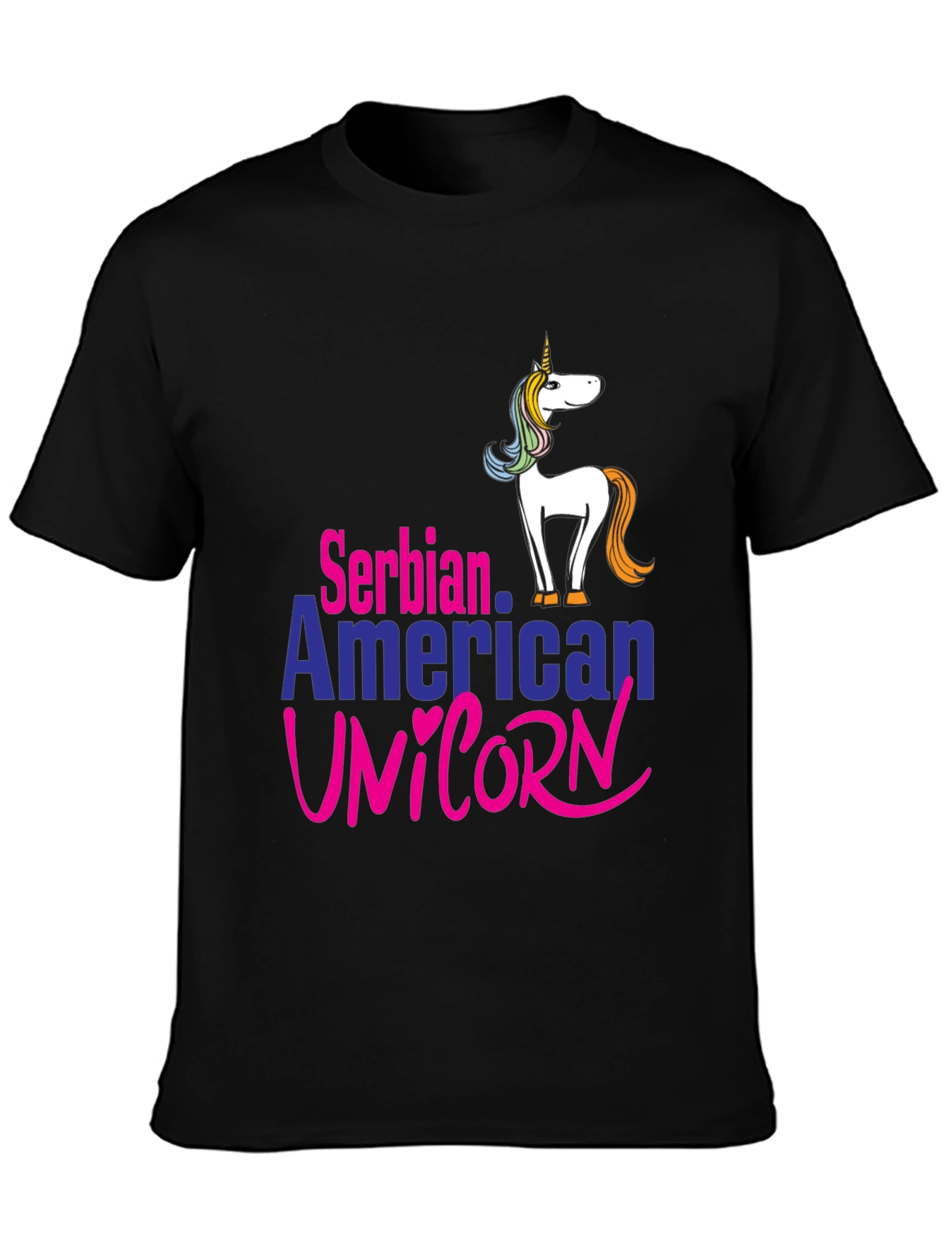 Serbian American Unicorn T-Shirt