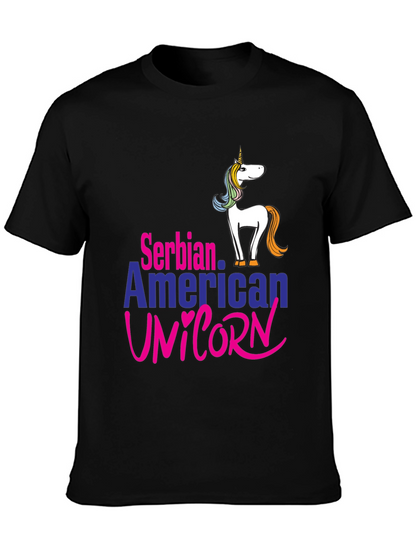 Serbian American Unicorn T-Shirt