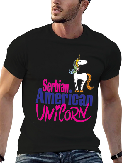 Serbian American Unicorn T-Shirt
