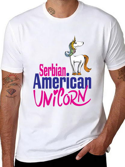 Serbian American Unicorn T-Shirt