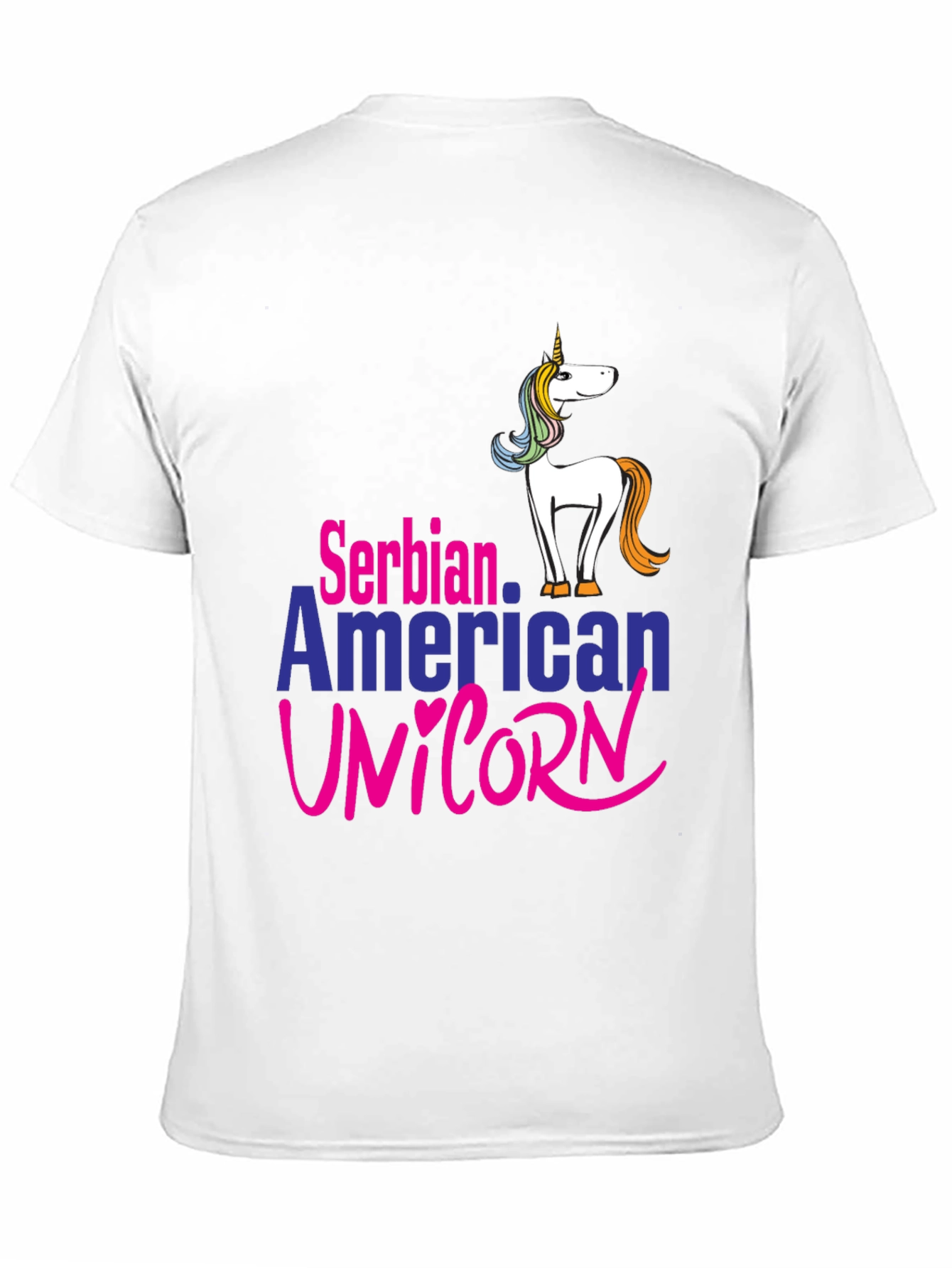 Serbian American Unicorn T-Shirt