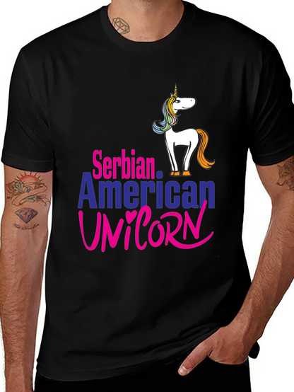 Serbian American Unicorn T-Shirt