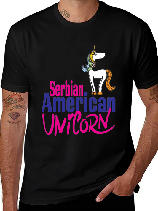 Serbian American Unicorn T-Shirt