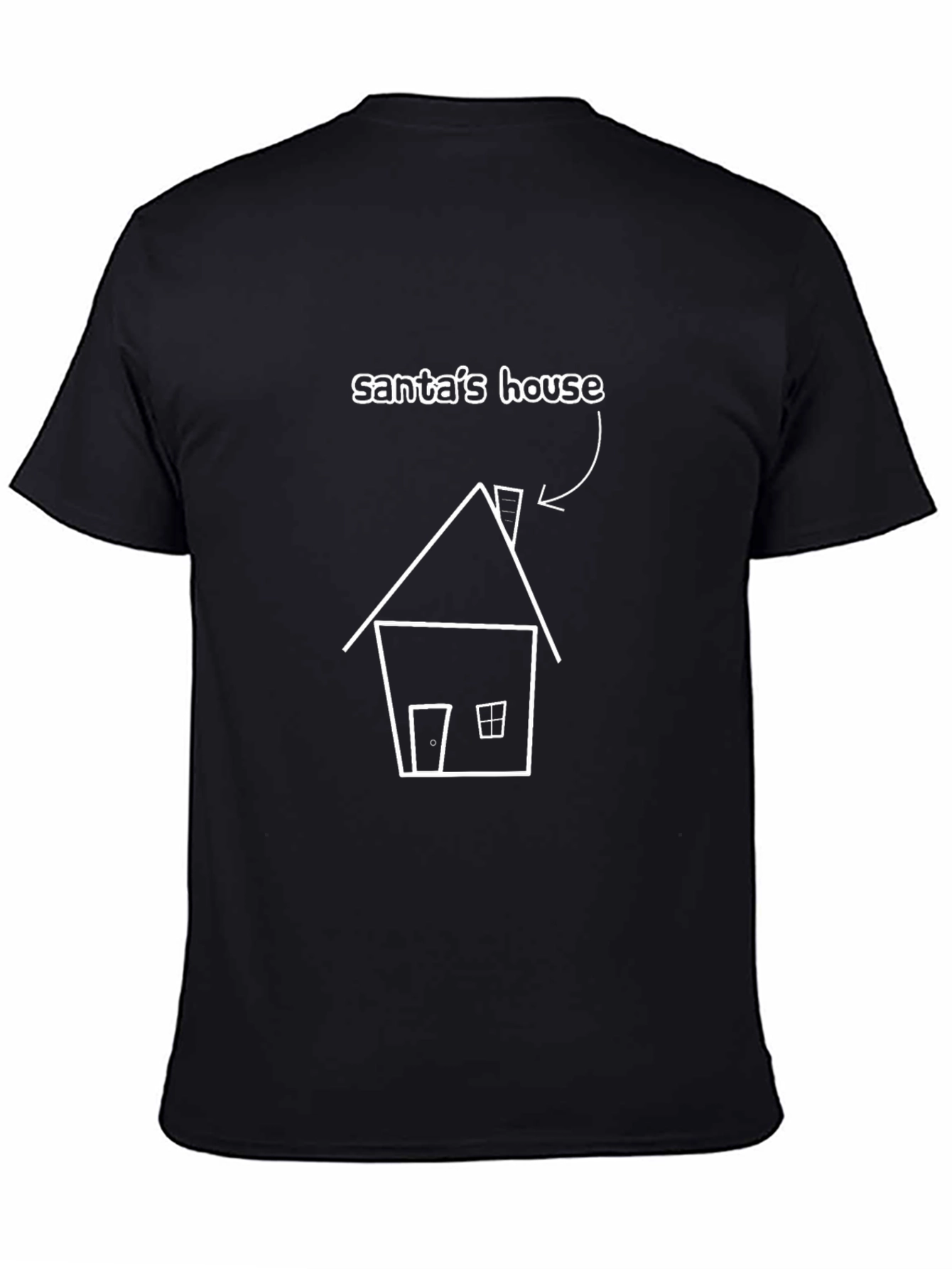 Santas House Black T-Shirt