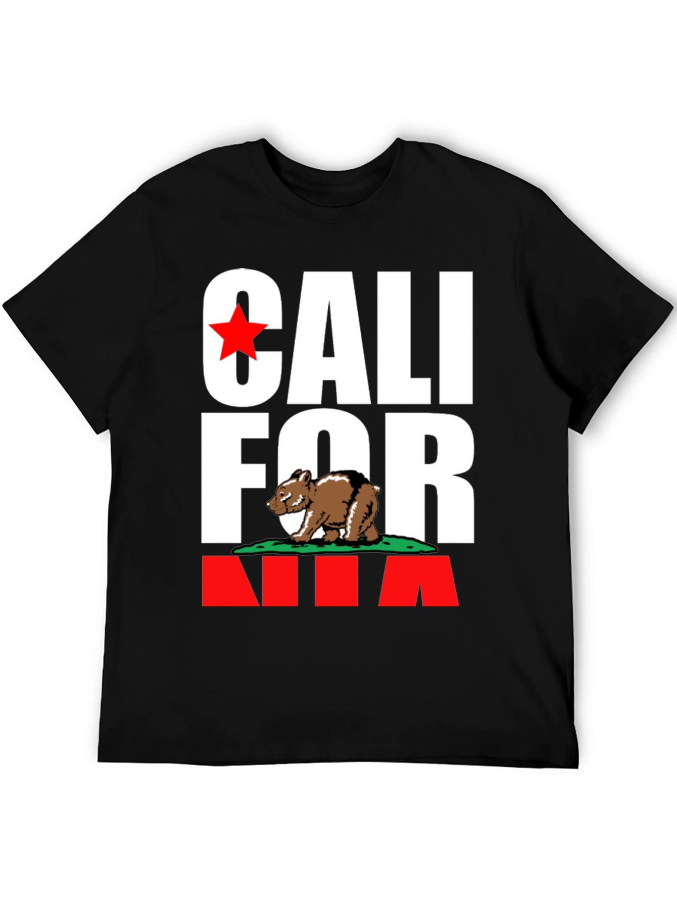California Bear T-Shirt - Black Cali Pride Tee