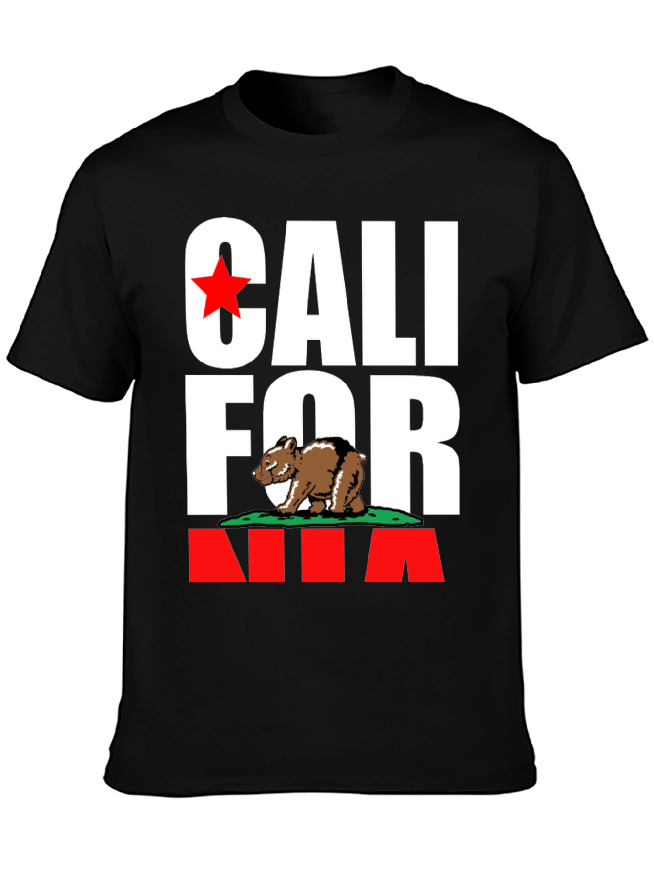 California Bear T-Shirt - Black Cali Pride Tee